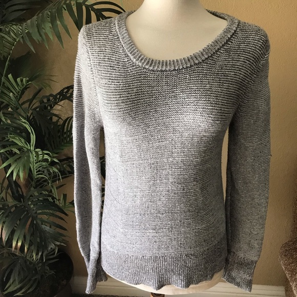 Calvin Klein gray tight knit sweater top - Picture 2 of 3